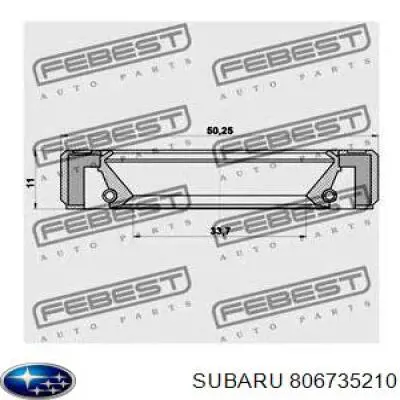 806735210 Subaru сальник акпп/кпп, вихідного/вторинного валу