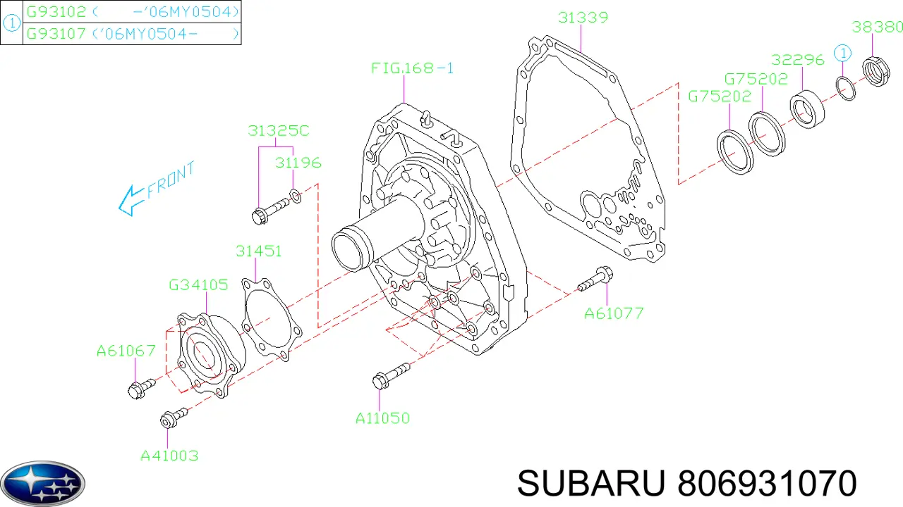  Subaru 806931070 ціна, від 1.17 USD