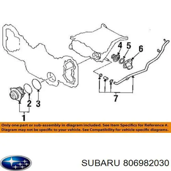 Прокладка водяної помпи Subaru 806982030 ціна, від 3.37 USD