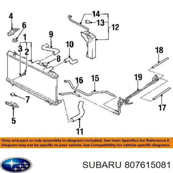 Купити 807615081 Subaru Шланг/патрубок водяного насосу, нагнітаючий