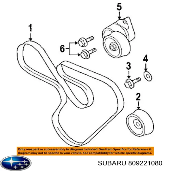 Купити 809221080 Subaru Ремінь генератора