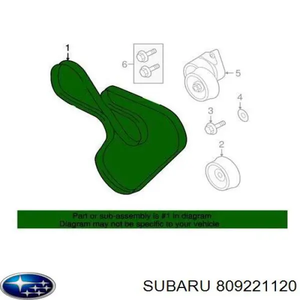 Купити 809221120 Subaru Ремінь генератора