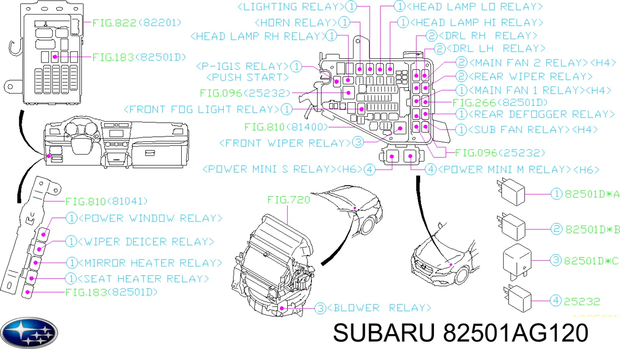 82501AG120 Subaru 