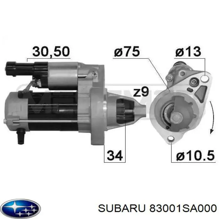 Кнопка вкл.протитуманних фар Subaru 83001SA000 ціна, від 12.70 USD