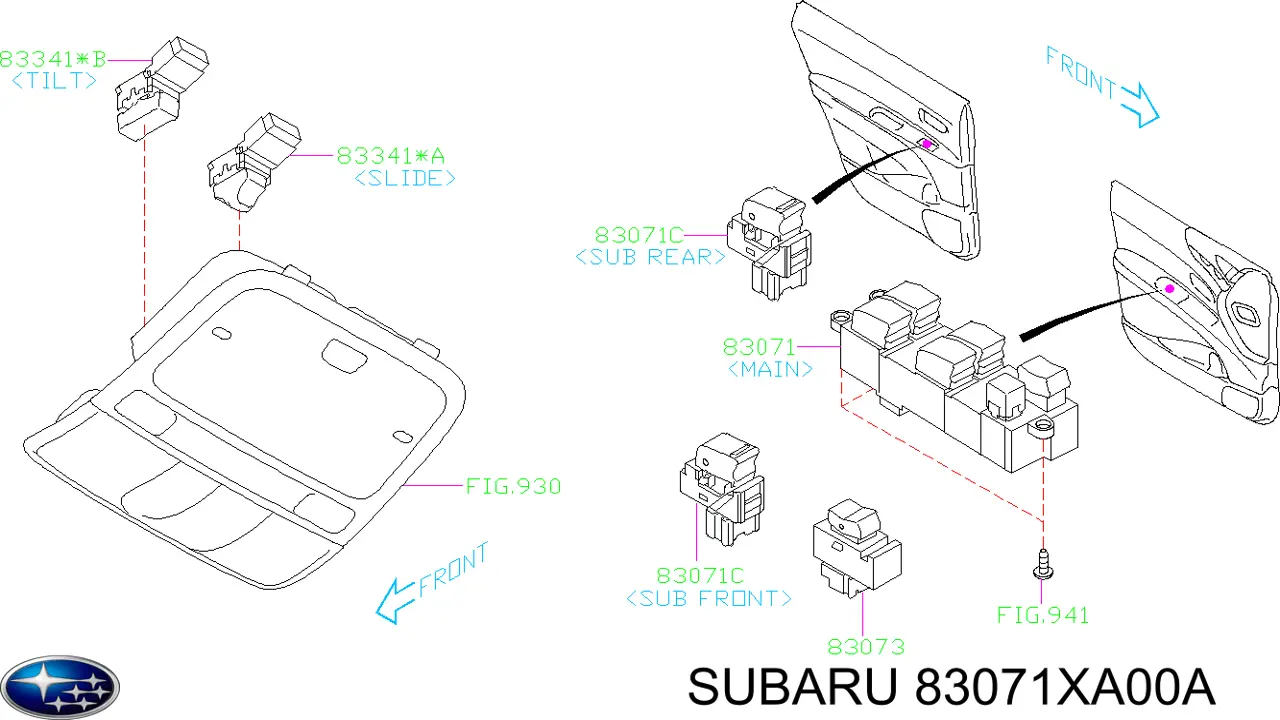 83071XA00A Subaru 