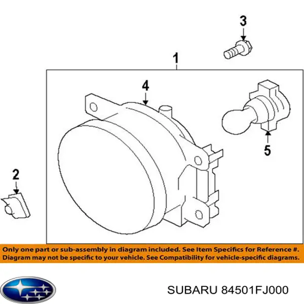 Купити 84501FJ000 Subaru Фара протитуманна, ліва=права