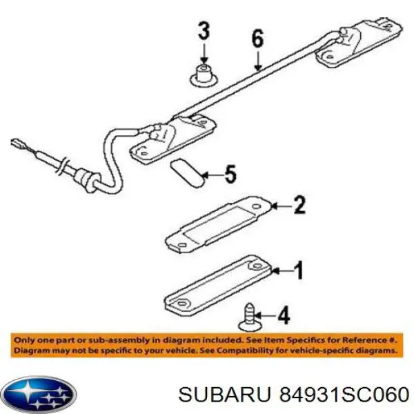 Корпус ліхтаря підсвітки номерного знака Subaru 84931SC060 ціна, від 37.29 USD