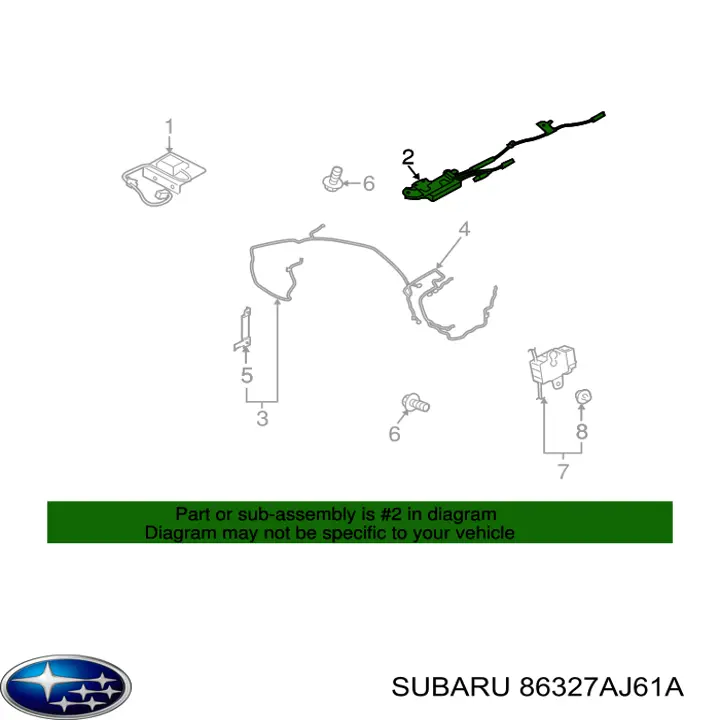  Subaru 86327AJ61A ціна, від 6.28 USD