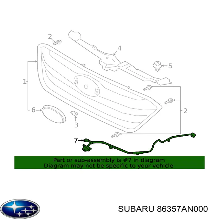 86357AN000 Subaru 