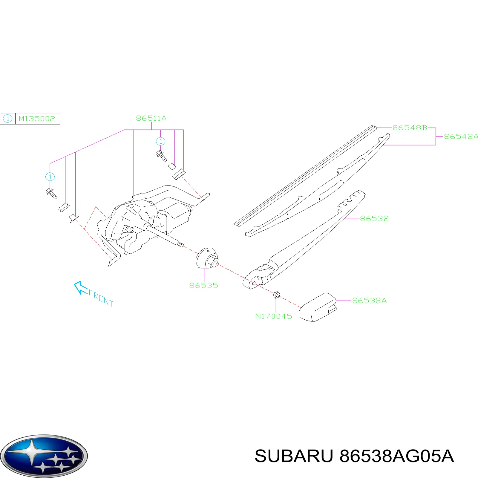  Subaru 86538AG05A ціна, від 4.70 USD