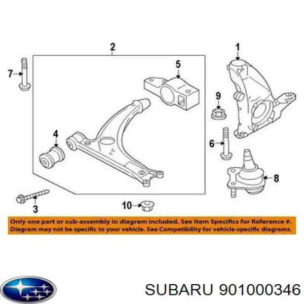 Помпа охолодження Subaru 901000346 ціна, від 7.95 USD