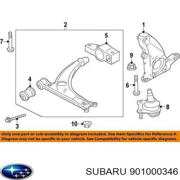 Купити 901000346 Subaru Насос охолоджуючої рідини
