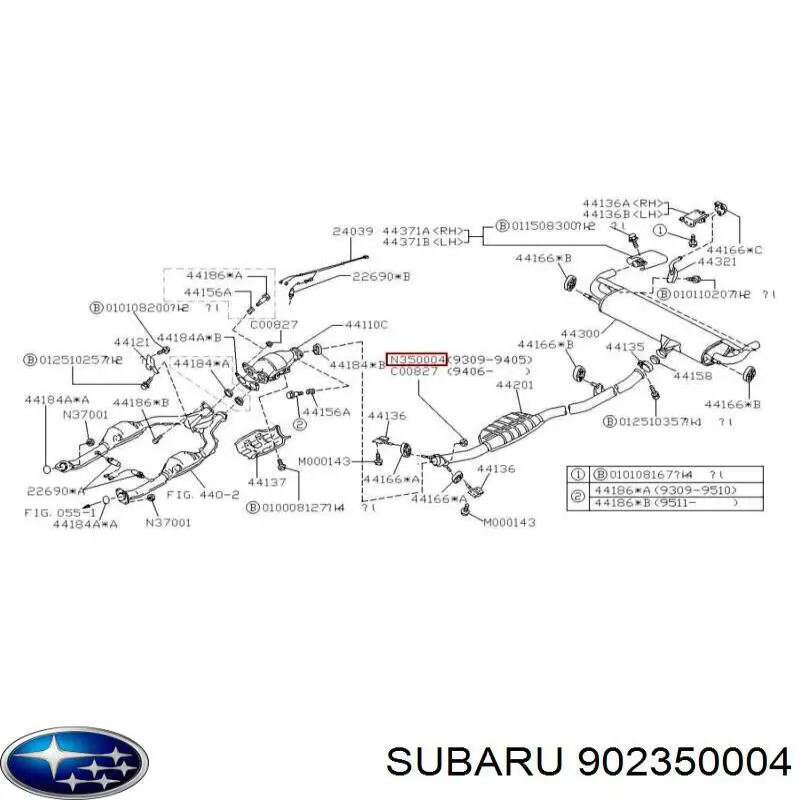 Купити 902350004 Subaru Гайка випускного колектора