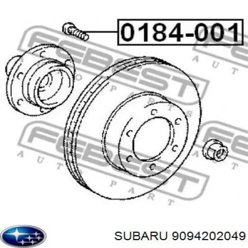 Шпилька колісна, передня 9094202049 Subaru