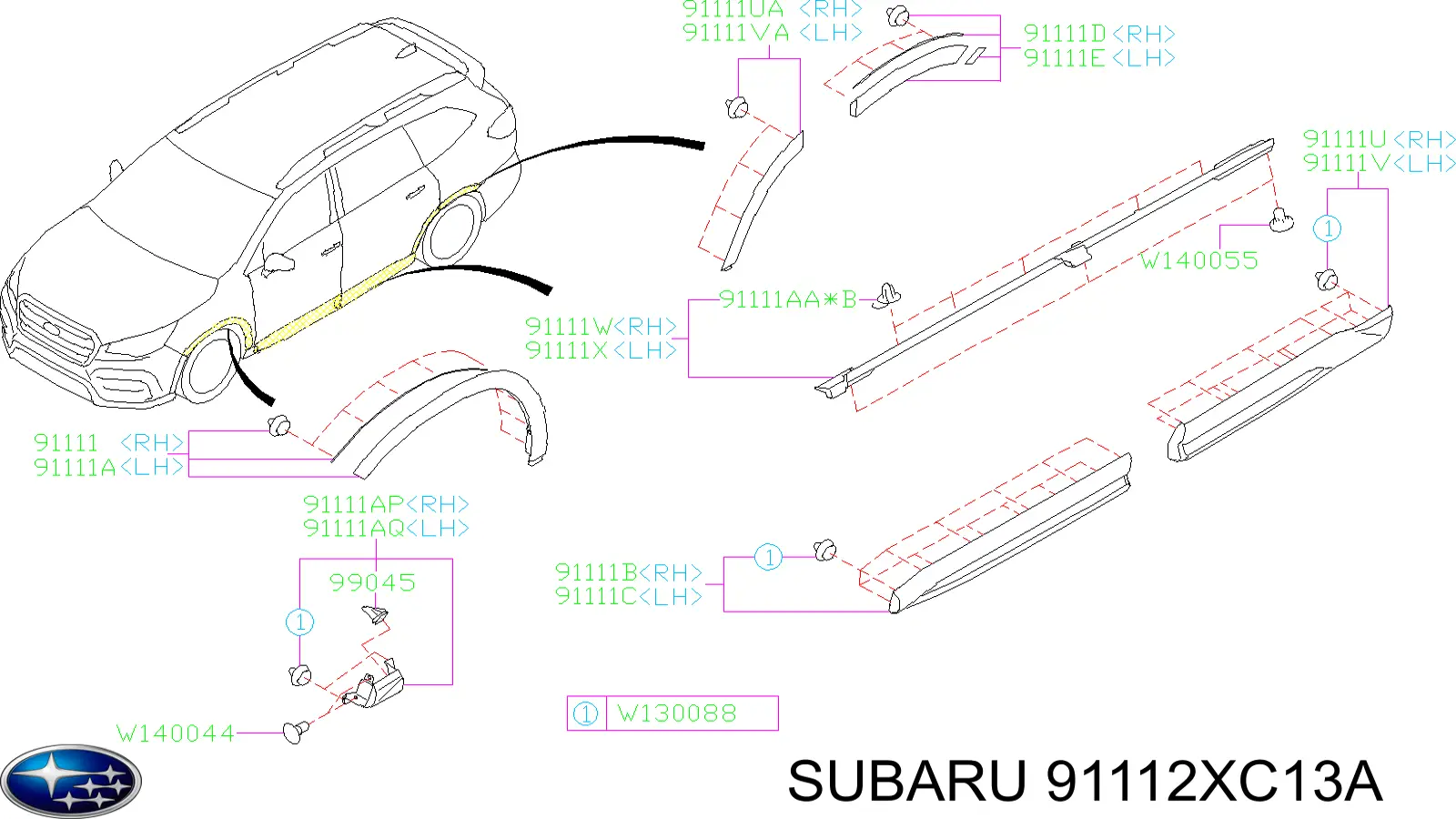 91112XC13A Subaru 