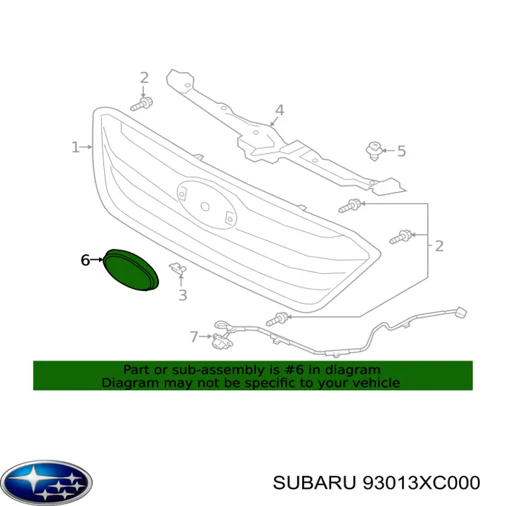 93013XC000 Subaru Емблема решітки радіатора