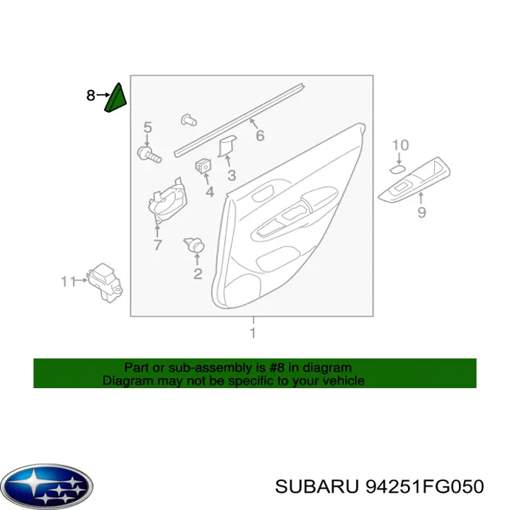  Subaru 94251FG050 ціна, від 6.33 USD
