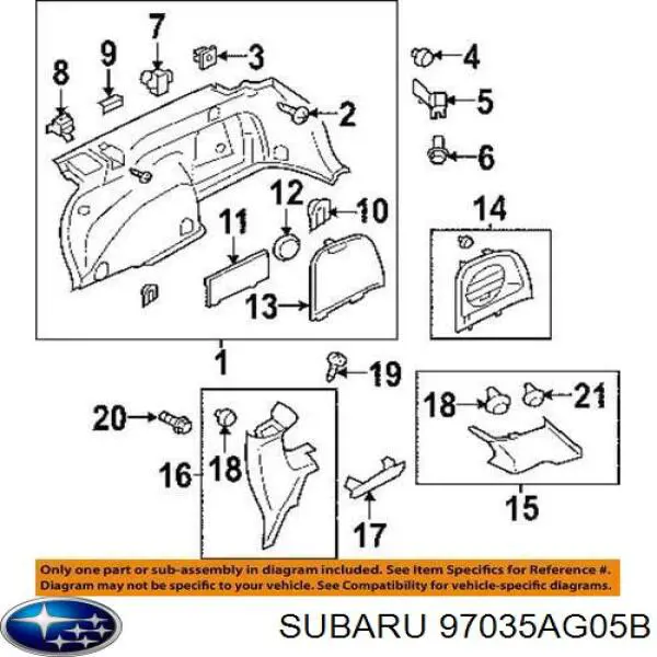  Subaru 97035AG05B ціна, від 17.78 USD