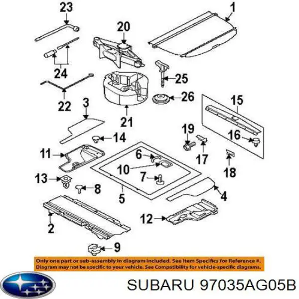 97035AG05B Subaru 