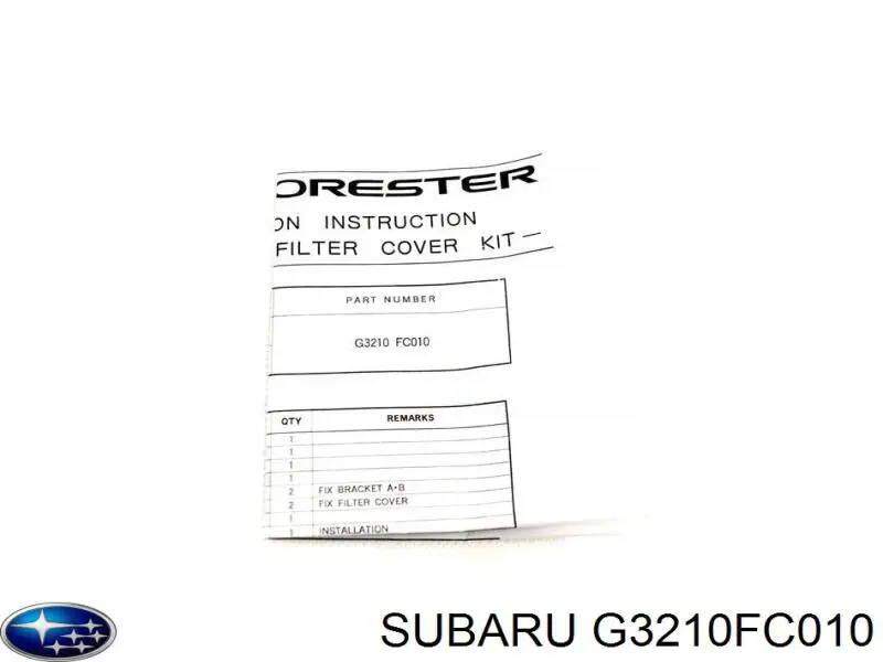 Купити G3210FC010 Subaru Фільтр салону вугільний