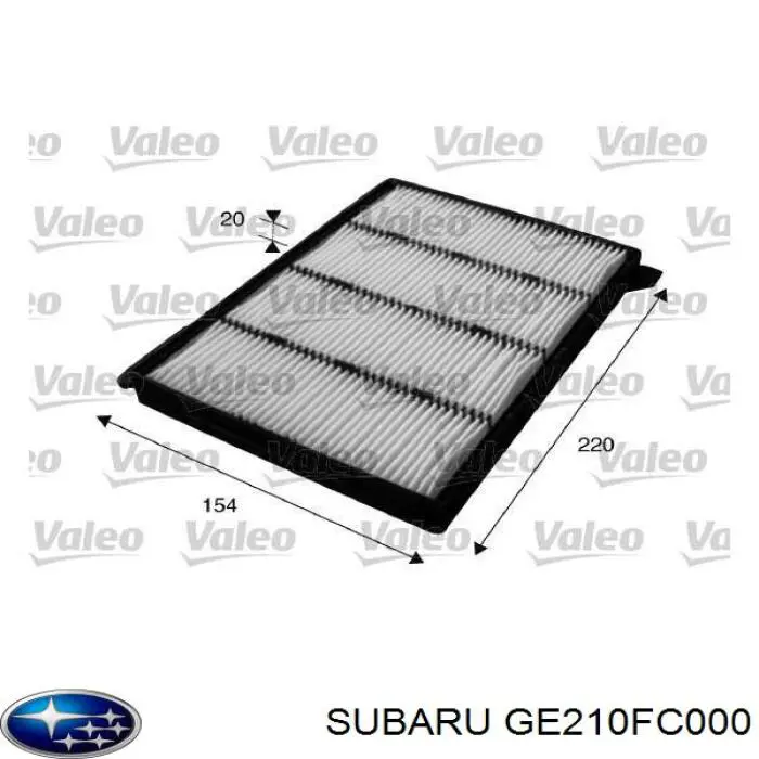 GE210FC000 Subaru Внутрішньосалонний фільтр