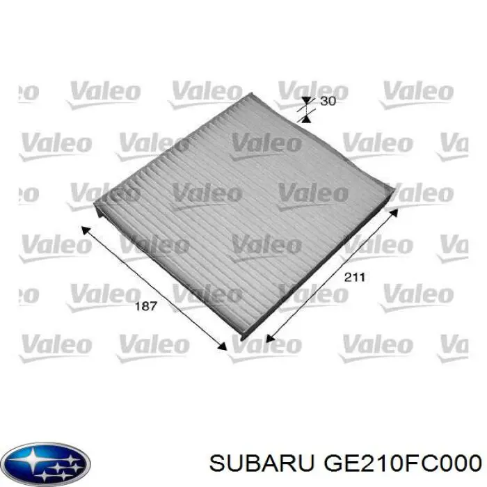 Фільтр повітряний обігрівача Subaru GE210FC000 ціна, від 5.07 USD