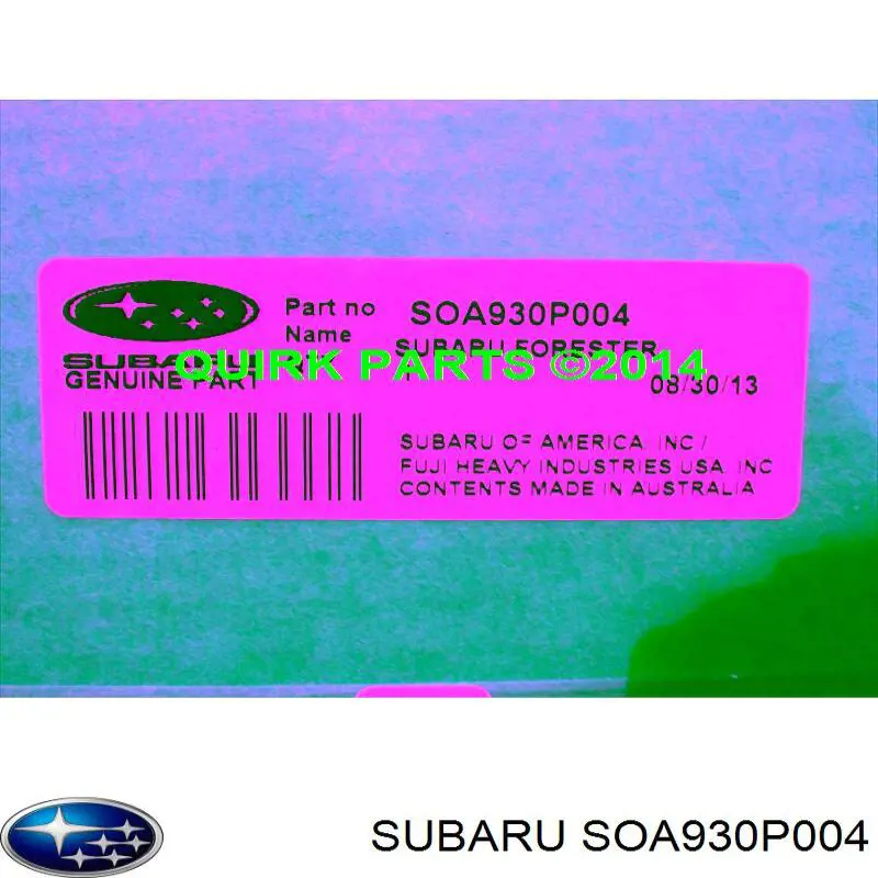Спойлер капота на Subaru Forester II S11, SG