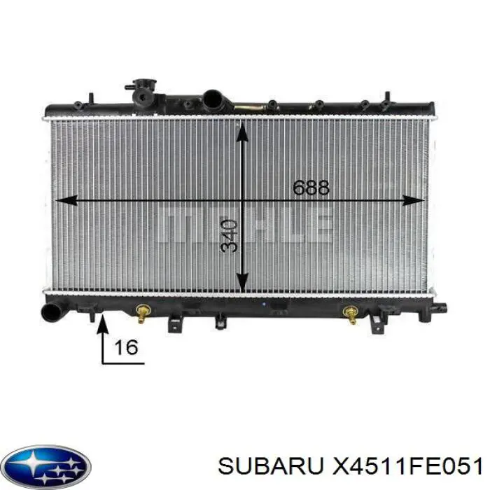 X4511FE051 Subaru радіатор охолодження двигуна