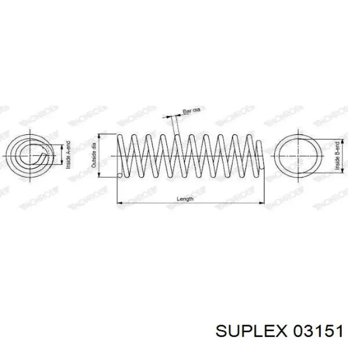 03151 Suplex пружина передня
