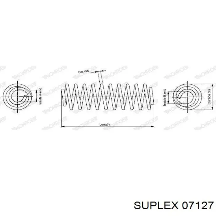 Пружина передня Suplex 07127 ціна, від 28.42 USD