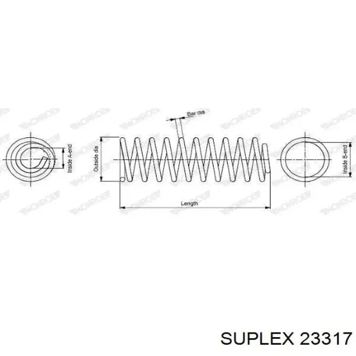 Купити 23317 Suplex Пружина передня, ліва