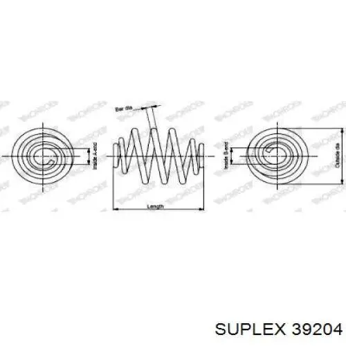 Пружина задня Suplex 39204 ціна, від 40.18 USD
