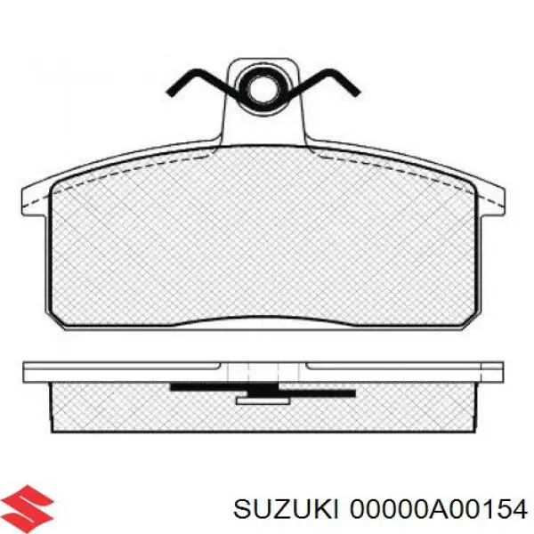 Колодки гальмівні передні, дискові 00000A00154 Suzuki