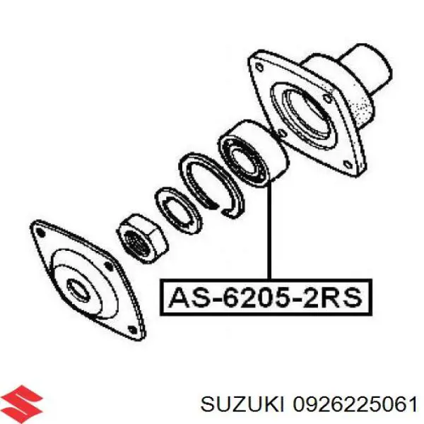 Купити 0926225061 Suzuki Підшипник задньої ступиці