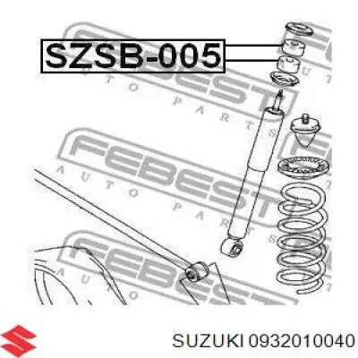 0932010040 Suzuki Втулка амортизатора заднього