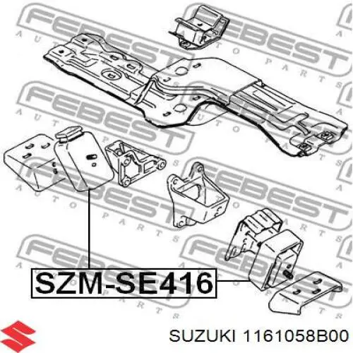 Подушка (опора) двигуна ліва/права 1161058B10 Suzuki