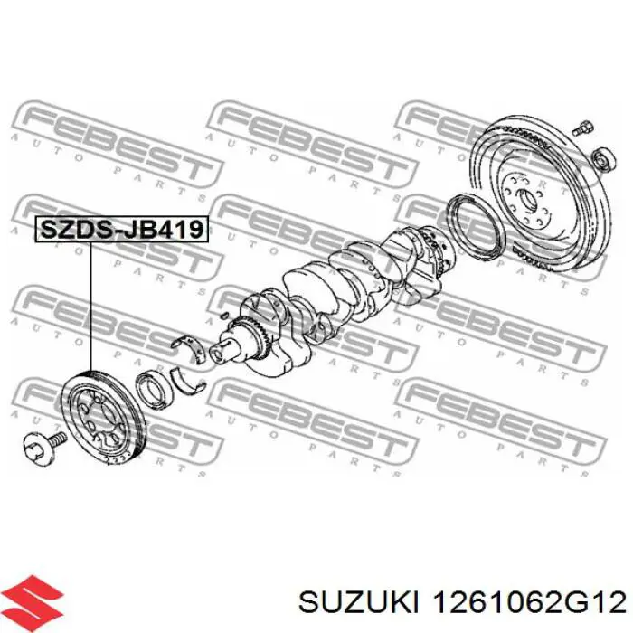 1261062G12 Suzuki Демпфер колінвалу