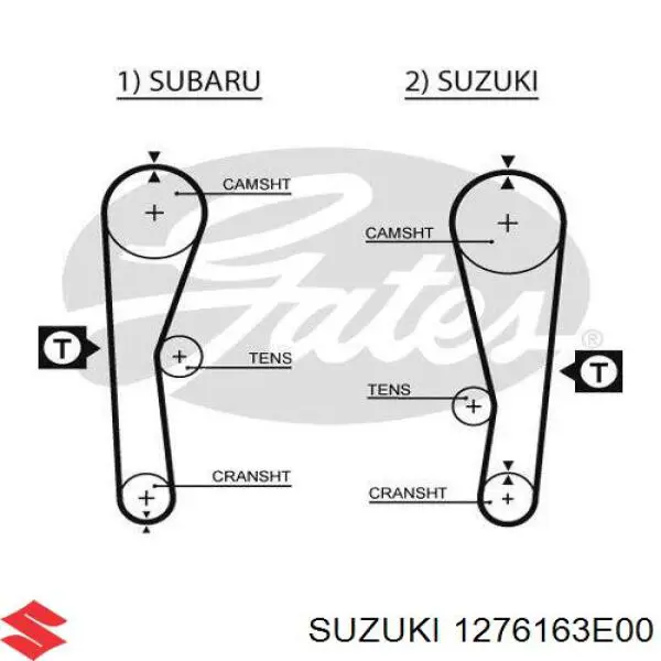 Ремінь ГРМ 1276163E00 Suzuki