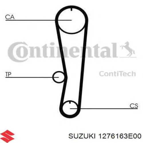 Зубчастий ремінь Suzuki 1276163E00 ціна, від 10.13 USD