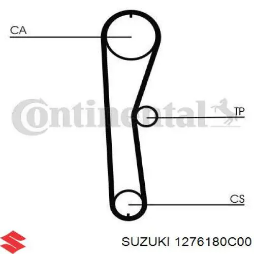 Ремінь ГРМ 1276180C00 Suzuki