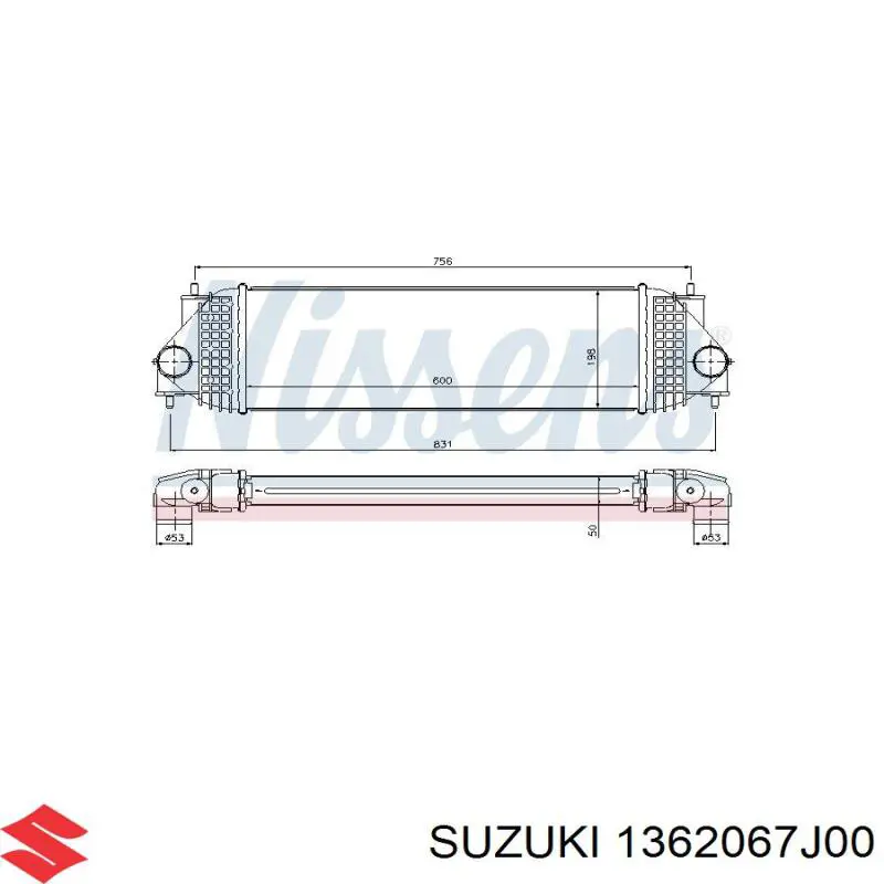 Система охолодження наддувочного повітря Suzuki 1362067J00 ціна, від 93.71 USD