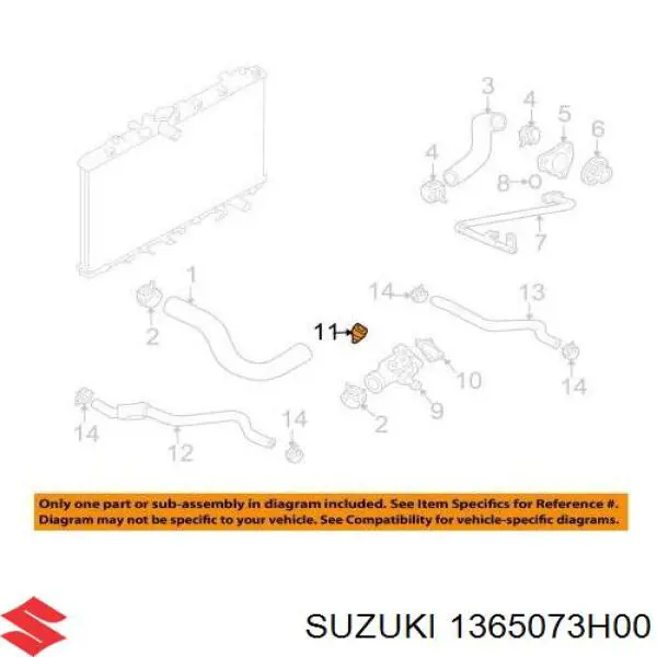 1365073H00 Suzuki датчик температури охолоджуючої рідини