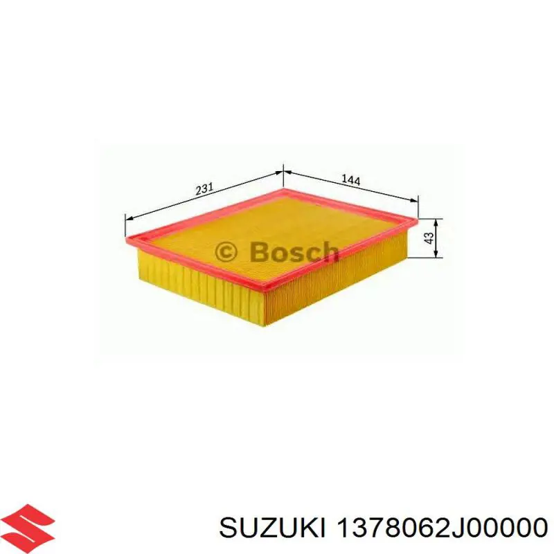 Елемент повітряного фільтра Suzuki 1378062J00000 ціна, від 3.66 USD