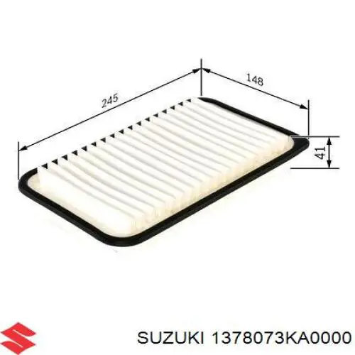 Елемент повітряного фільтра Suzuki 1378073KA0000 ціна, від 5.17 USD