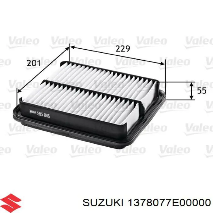 Фільтр повітряний 1378077E00000 Suzuki