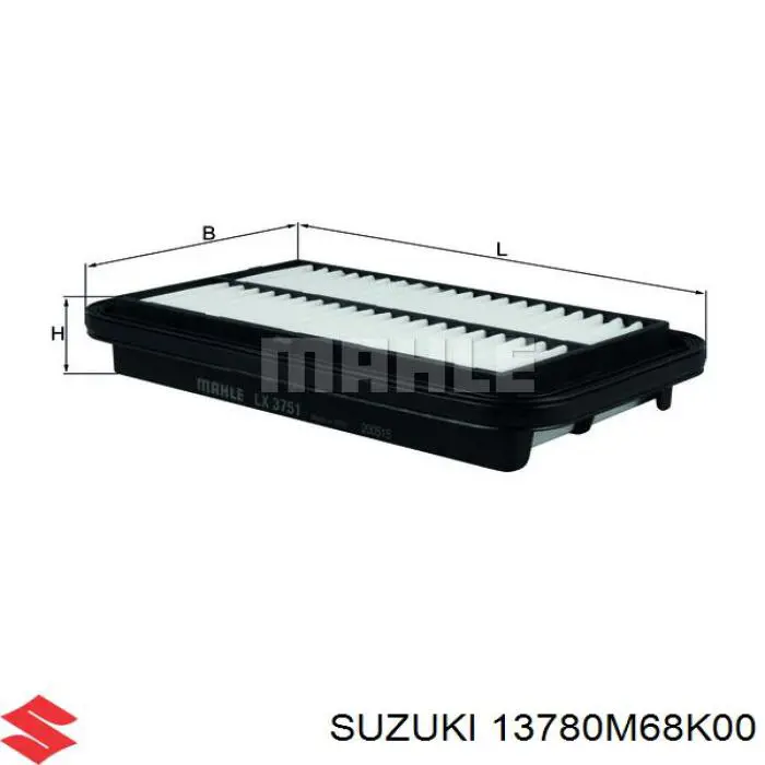 Елемент повітряного фільтра Suzuki 13780M68K00 ціна, від 4.89 USD