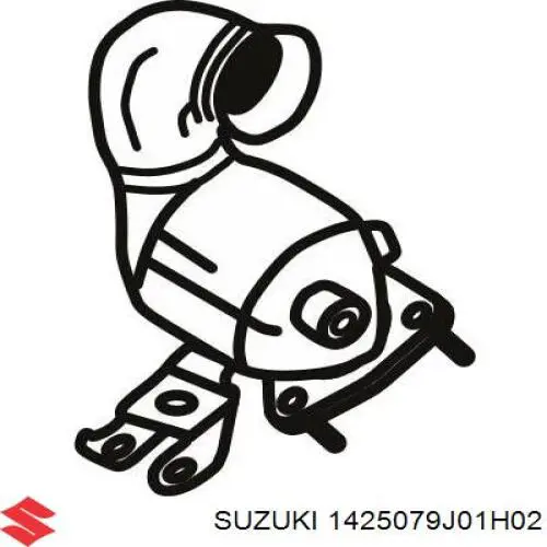 Конвертор-каталізатор (каталітичний нейтралізатор) Suzuki 1425079J01H02 ціна, від 37.08 USD