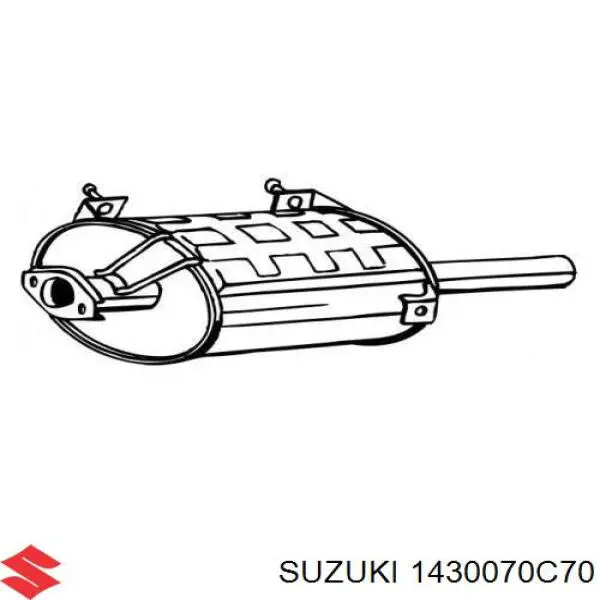 Глушник, задня частина 1430070C70 Suzuki