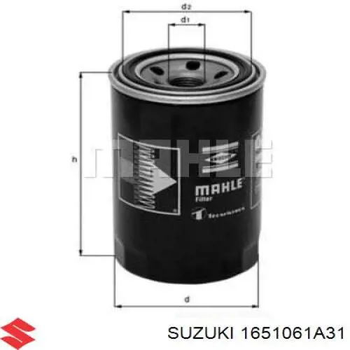 Фільтр масляний 1651061A31 Suzuki