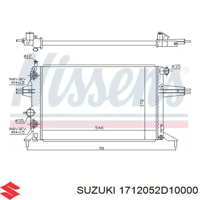  Suzuki 1712052D10000 ціна, від 25.20 USD
